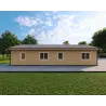 Fertighaus Holzhaus mit Schwalbenschwanzverbindung PAMELA 115 m², 100mm, Rückansicht