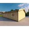 Fertighaus Holzhaus mit Schwalbenschwanzverbindung PAMELA 115 m², 100mm, linke Seite