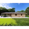 Holzhaus Fertighaus​ mit 5 Zimmern EVA 108 m², 44/140/44 mm, rechte Seite