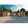 Fertighaus Holzhaus in Hufeisenform AMBRA 96 m², 100mm, Frontansicht