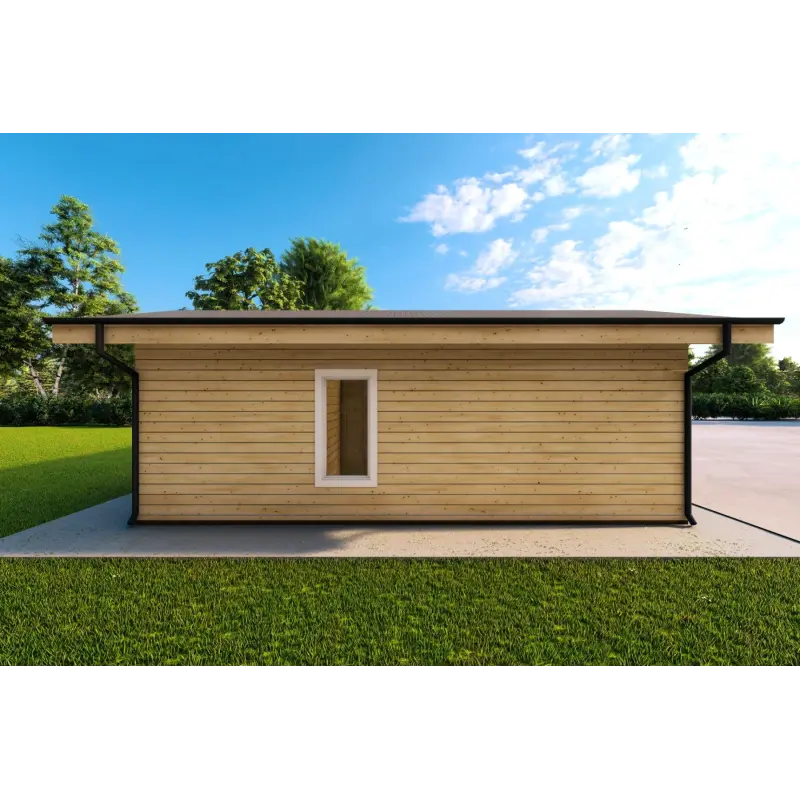 Fertighaus Holzhaus in Hufeisenform AMBRA 96 m², 100mm, linke Seite