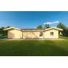 Fertighaus Holzhaus in Hufeisenform AMBRA 96 m², 100mm, Rückansicht