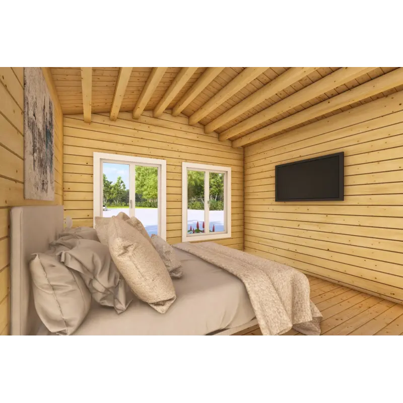 Fertighaus Holzhaus in Hufeisenform AMBRA 96 m², 100mm, Hauptschlafzimmer