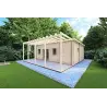 Abgelegenes Haus mit 3 Zimmern ISOBEL 50 m², 44/100/44 mm, Frontansicht rechte Seite