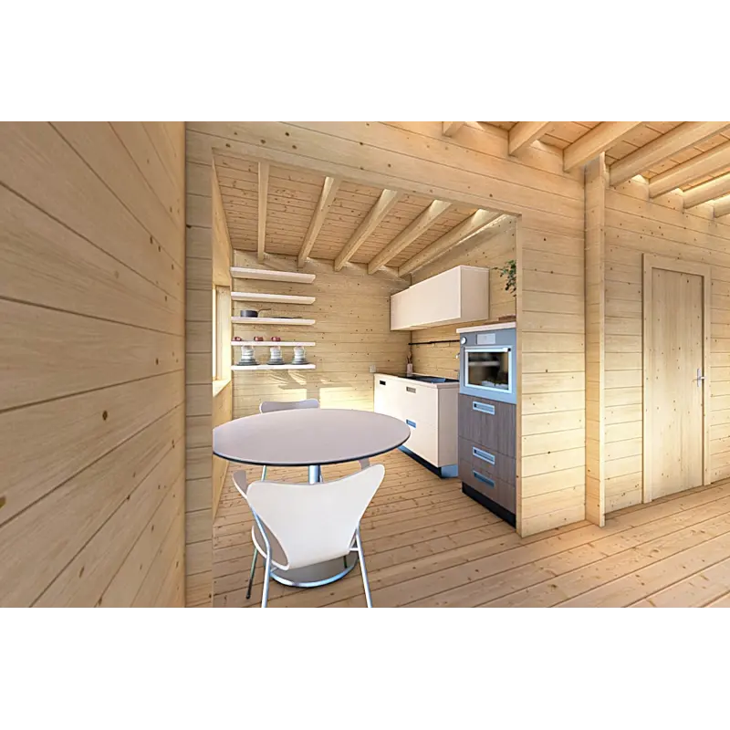 Abgelegenes Haus mit 3 Zimmern ISOBEL 50 m², 44/100/44 mm, Innenansicht Küche