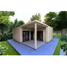 Abgelegenes Haus LUCIA 60 m², 60/100/30/40 mm, Frontansicht rechte Seite