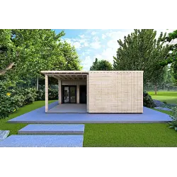 Abgelegenes Haus LUCIA 60 m², 60/100/30/40 mm, Frontansicht