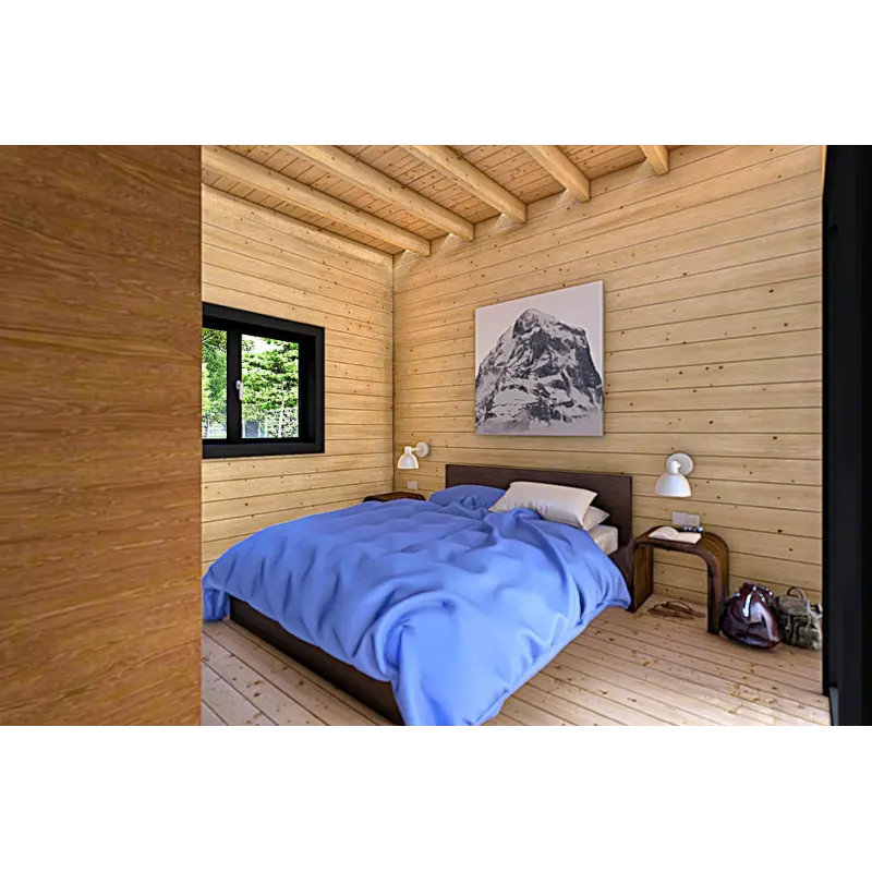 Abgelegenes Haus LUCIA 60 m², 60/100/30/40 mm, Hauptschlafzimmer