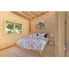 Isolierte Blockbohlenhaus für Campingplätze EMMA 8x7, 44/100/44 mm, Hauptschlafzimmer