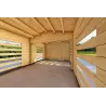 Belüftete Garage aus Holz 6.2x4.2, 70mm, Innenansicht