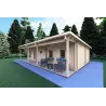 Abgelegenes Haus mit hervorragender Wärmedämmung AGATA 75 m², 44/120/44 mm, Frontansicht rechte Seite