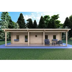 Abgelegenes Haus mit hervorragender Wärmedämmung AGATA 75 m², 44/120/44 mm, Frontansicht