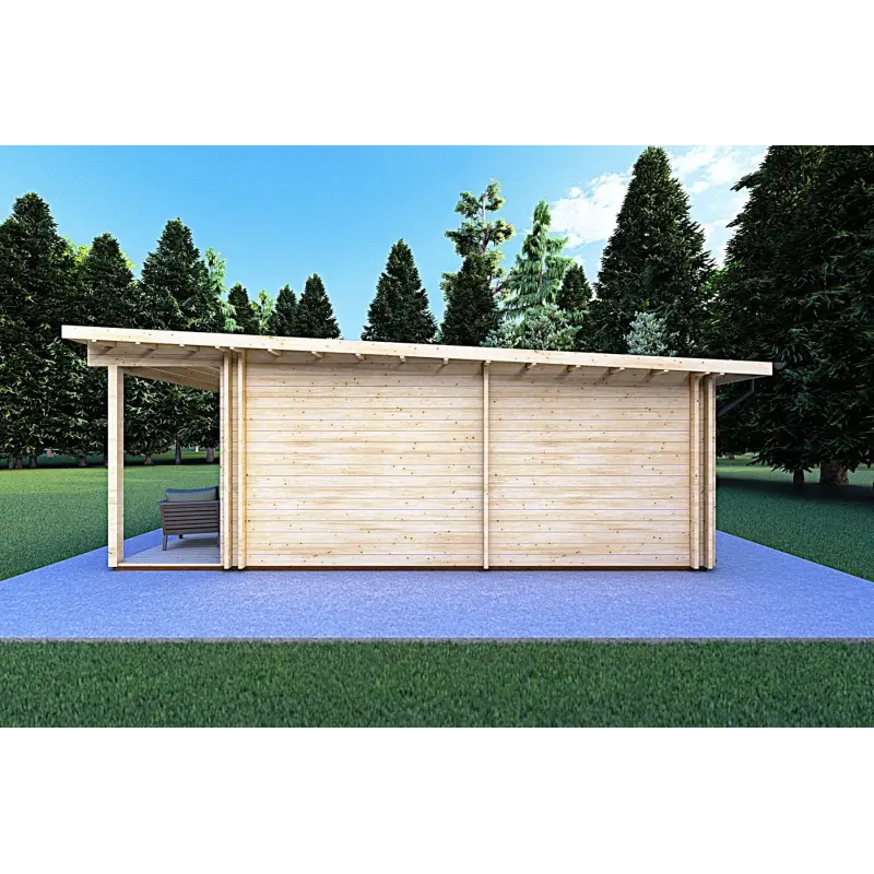 Abgelegenes Haus mit hervorragender Wärmedämmung AGATA 75 m², 44/120/44 mm, rechte Seite