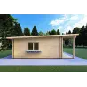 Abgelegenes Haus mit hervorragender Wärmedämmung AGATA 75 m², 44/120/44 mm, linke Seite