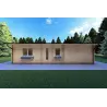 Abgelegenes Haus mit hervorragender Wärmedämmung AGATA 75 m², 44/120/44 mm, Rückansicht