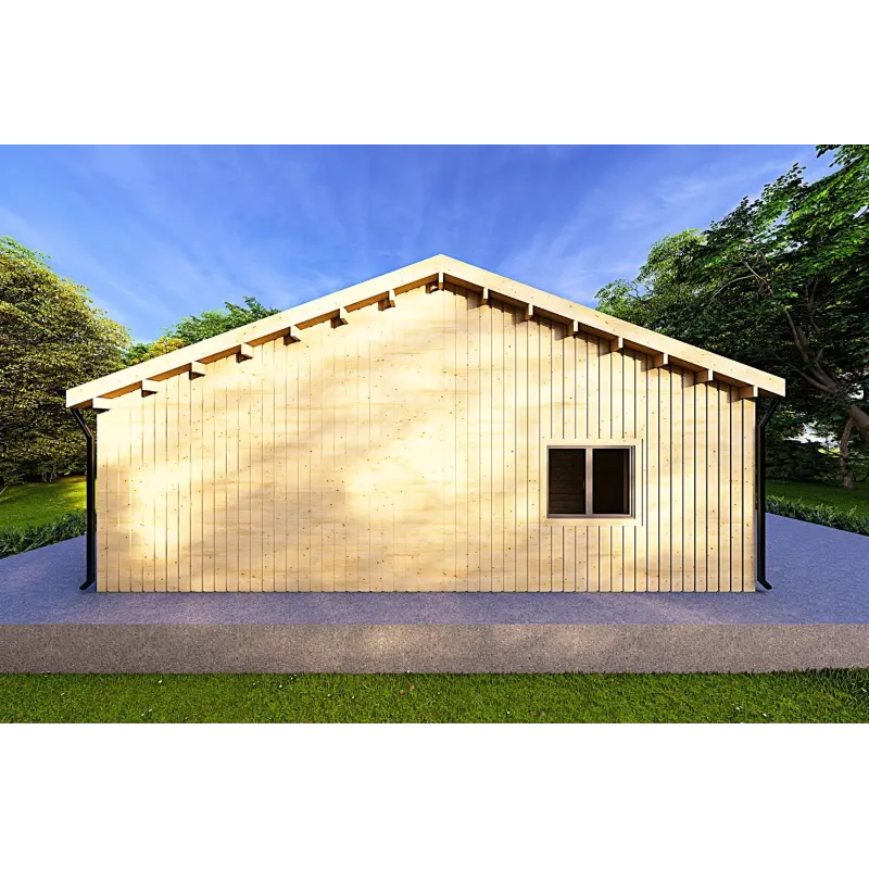 Holzhaus Fertighaus​ ARYA 180 m², 60/120/30/40 mm, Rückansicht