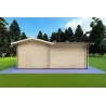 Isolierte Blockbohlenhaus in L-Form TANIA 50 m², 44/100/44 mm, linke Seite