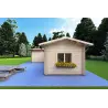 Isolierte Blockbohlenhaus in L-Form TANIA 50 m², 44/100/44 mm, rechte Seite