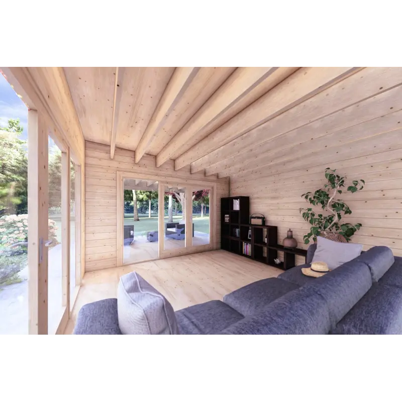 Moderne Gartenhaus ERICA 7x4, 44mm, Innenansicht