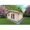 Gartenhaus Holz MATILDE 5x5, 44mm, Frontansicht rechte Seite