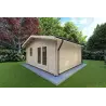 Moderne Gartenhaus MATILDE 5x6, 44mm, Frontansicht rechte Seite