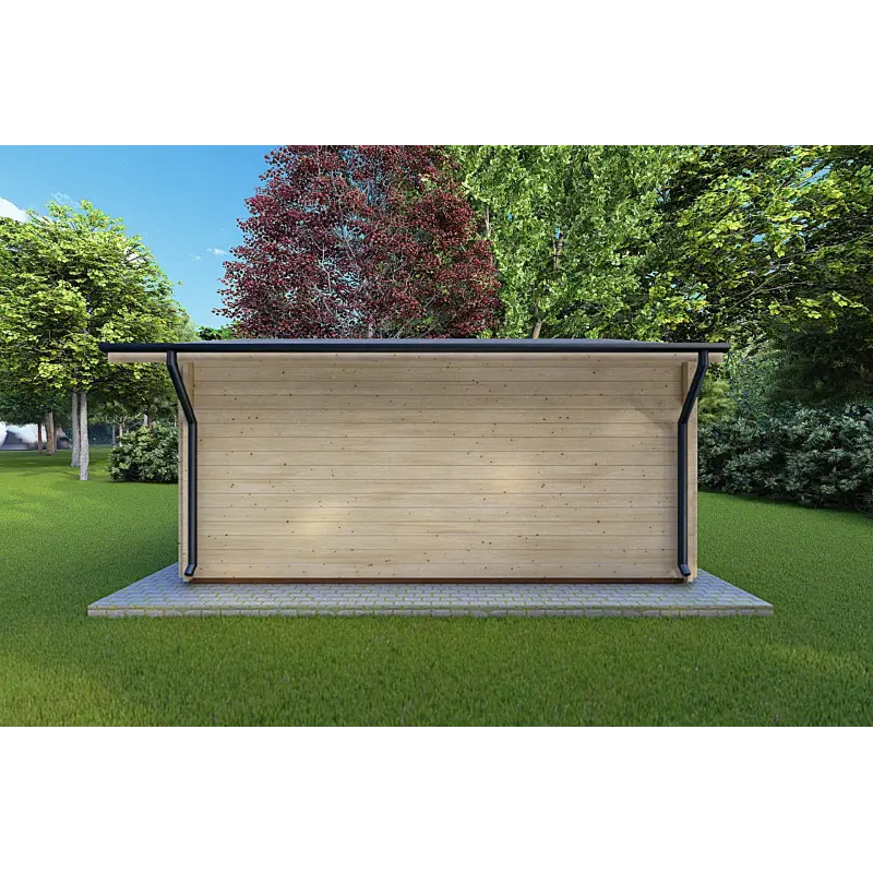 Moderne Gartenhaus MATILDE 5x6, 44mm, rechte Seite