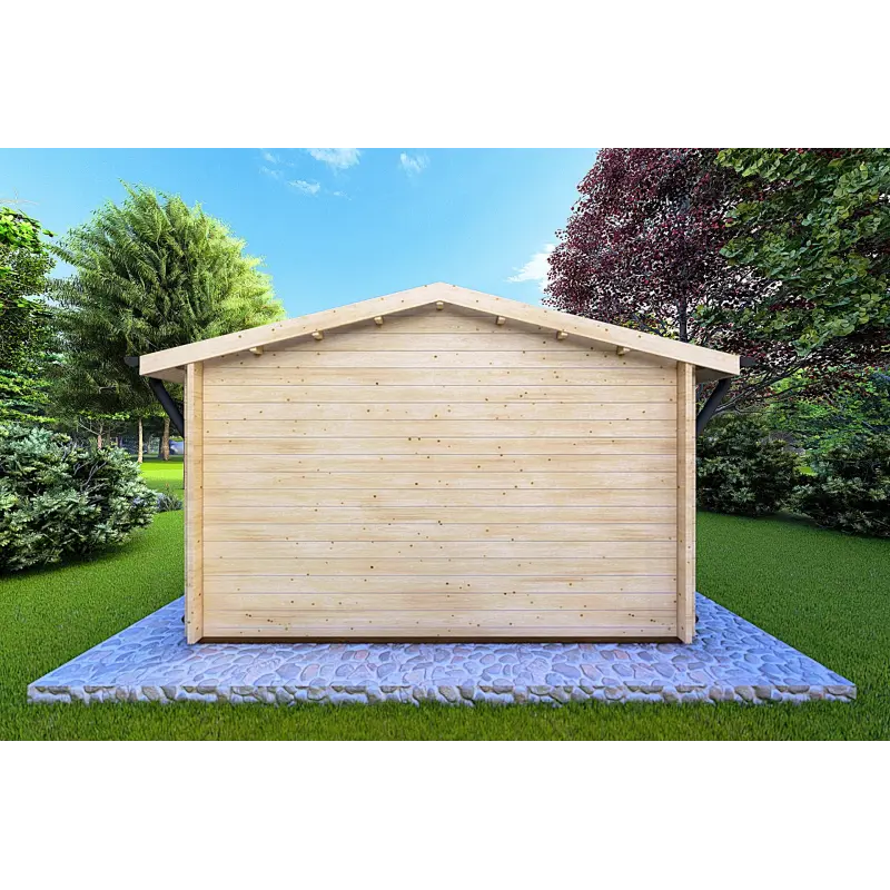 Gartenhaus Holz MATILDE 6x4, 44mm, Rückansicht