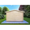 Gartenhaus Holz MATILDE 6x4, 44mm, Rückansicht