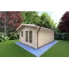 Gartenhaus Holz MATILDE 6x4, 44mm, Frontansicht rechte Seite