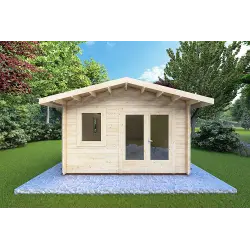 Gartenhaus Holz MATILDE 6x4, 44mm, Frontansicht