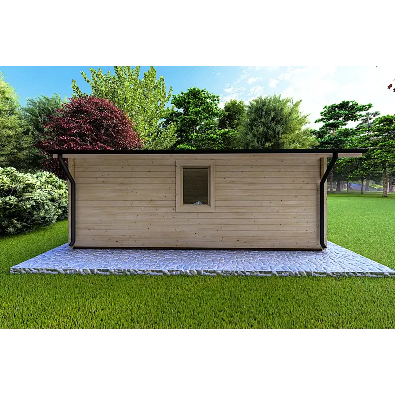 Gartenhaus Holz MATILDE 6x4, 44mm, linke Seite