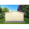 Moderne Gartenhaus EMILY 44mm, Rückansicht