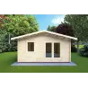 Moderne Gartenhaus EMILY 44mm, Frontansicht