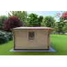 Moderne Gartenhaus EMILY 44mm, linke Seite
