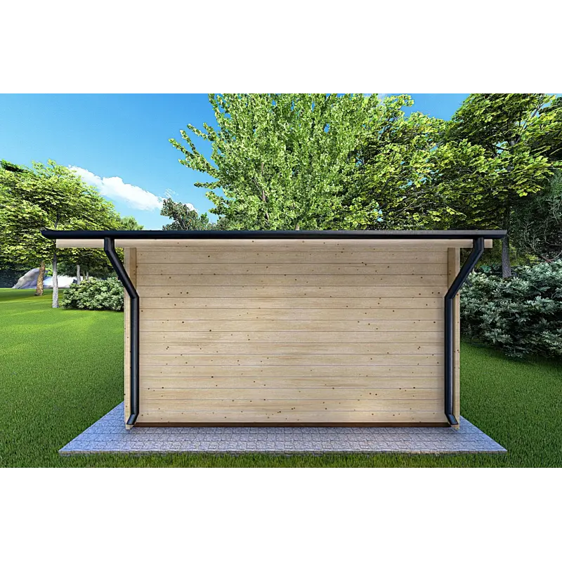 Gartenhaus Holz EMILY 6x4, 44mm, rechte Seite