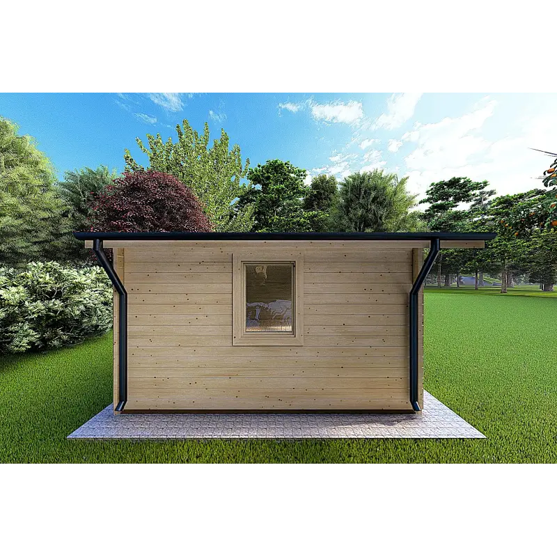 Gartenhaus Holz EMILY 6x4, 44mm, linke Seite