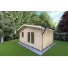 Gartenhaus Holz EMILY 6x4, 44mm, Frontansicht rechte Seite