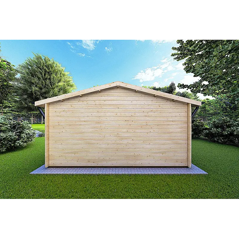 Gartenhaus Holz EMILY 6x4, 44mm, Rückansicht