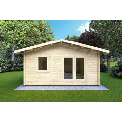 Gartenhaus Holz EMILY 6x4, 44mm, Frontansicht