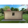 Blockbohlenhaus MATILDE 6x6, 44mm, linke Seite