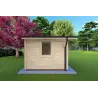 Moderne Gartenhaus EMILY 6x3, 44mm, linke Seite