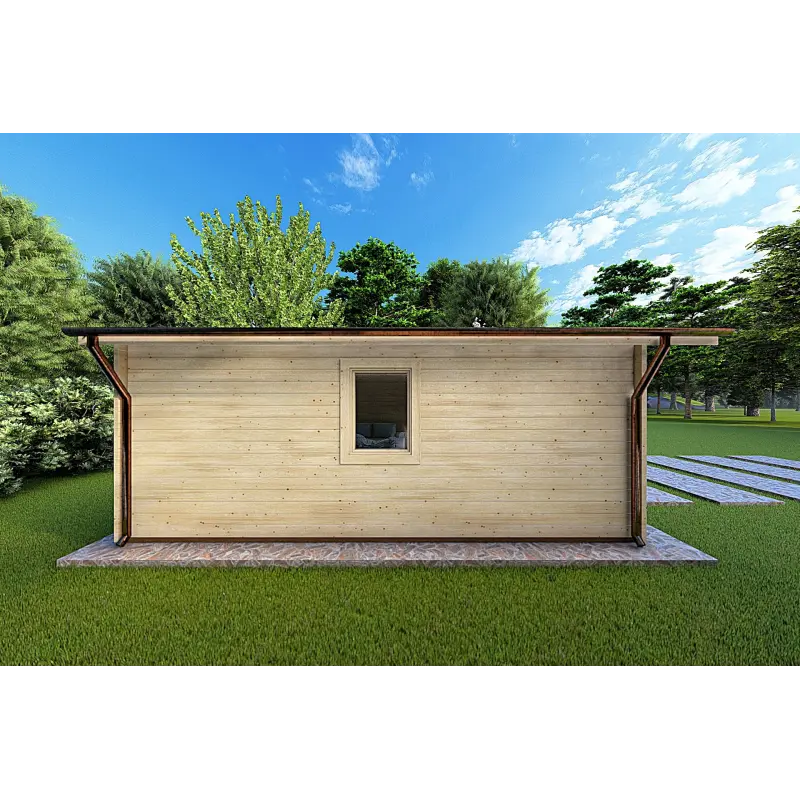 Gartenhaus Holz EMILY 5x6, 44mm, linke Seite