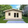 Gartenhaus Holz EMILY 5x6, 44mm, Frontansicht
