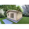 Gartenhaus Holz EMILY 5x6, 44mm, Frontansicht rechte Seite