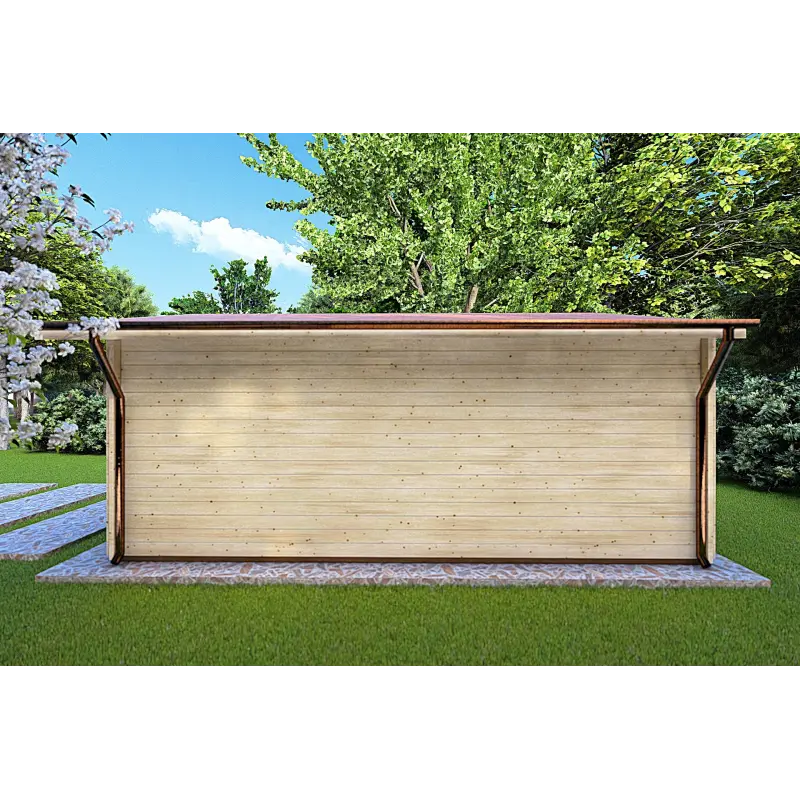 Gartenhaus Holz EMILY 5x6, 44mm, rechte Seite