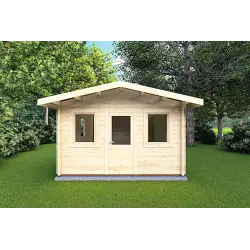 Gartenhaus Holz CHIARA 5x5, 44mm, Frontansicht
