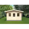 Gartenhaus Holz CHIARA 5x5, 44mm, Frontansicht