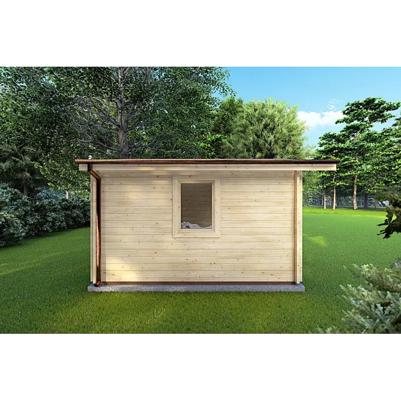 Gartenhaus Holz CHIARA 5x5, 44mm, linke Seite