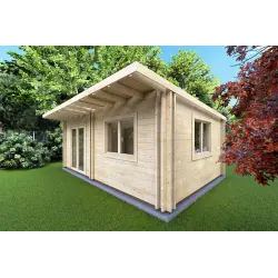 Abgelegenes Haus mit einem Raum ELENA 25 m² 44/100/44 mm, Frontansicht rechte Seite