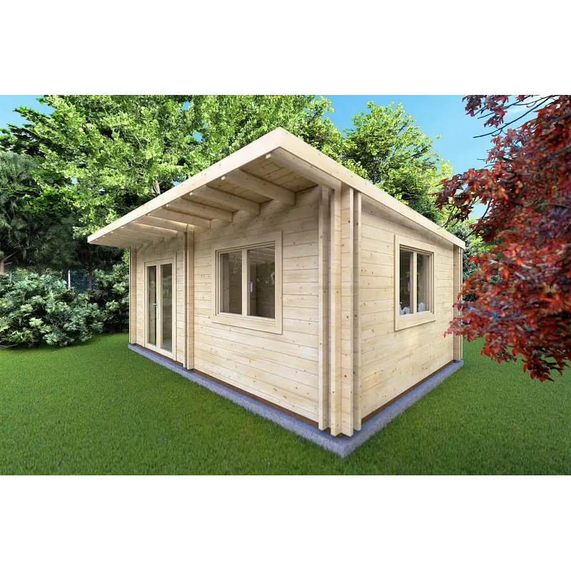 Abgelegenes Haus mit einem Raum ELENA 25 m² 44/100/44 mm, Frontansicht rechte Seite